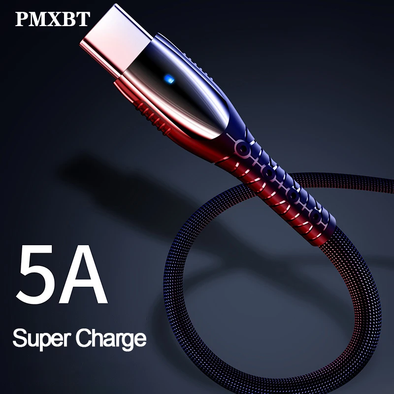 

5A USB Type C Cable Super Quick charge For Huawei p30 Samsung s9 S10 Xiaomi Redmi note 7 phone USB-C charger charging Data Cord