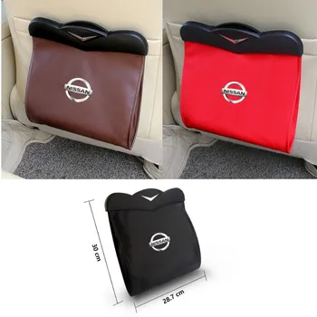 

Car Rear Seat Back Storage Bag Garbage Bag For Nissan Logo X-Trail Xterra Qashqai Murano Altima Teana Interior Accessories