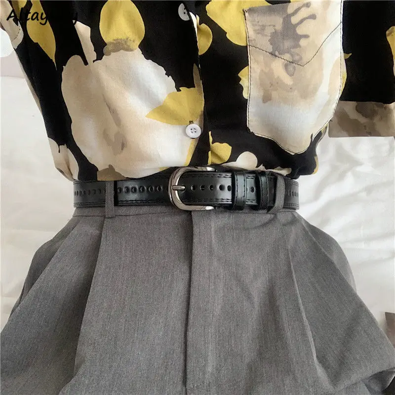 

Hot Sale Belts Women Chic Vintage All-match Basic Pu-Leather Fajas Korean Fashion Street Style Harajuku Teens Adjustable Autumn
