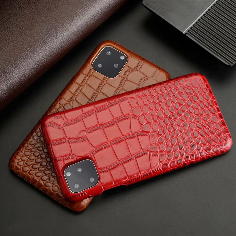 Genuine Leather Crocodile Grain Case for iPhone 11/11 Pro/11 Pro Max 23