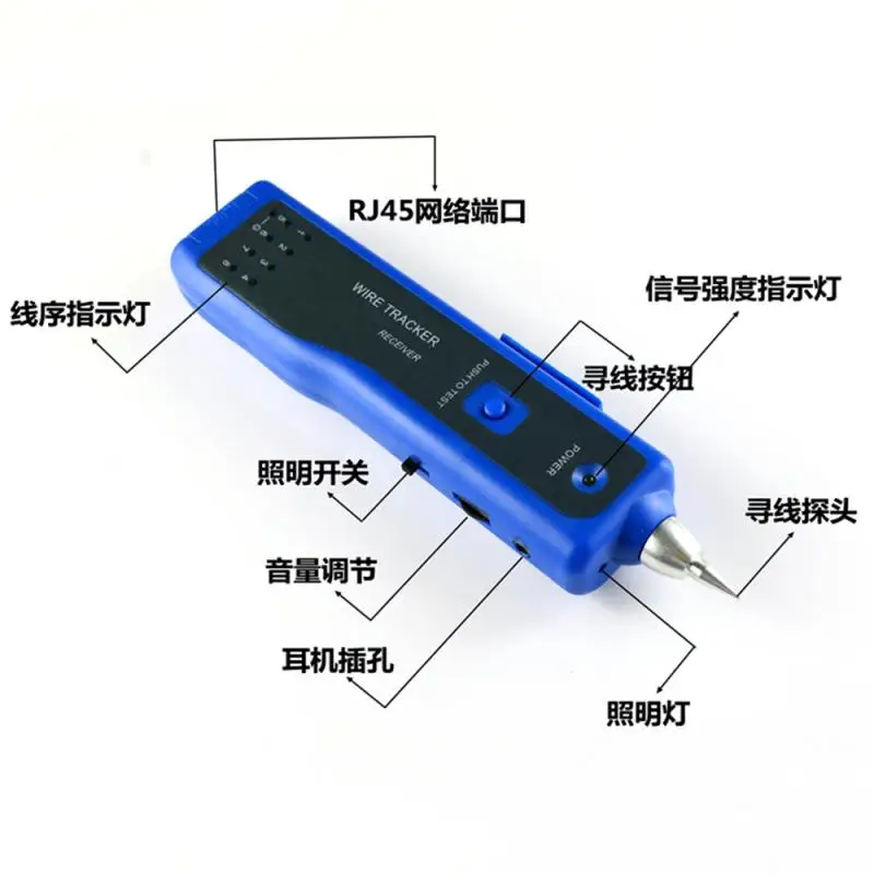 Hot Sale RJ11 RJ45 Cat5 Cat6 Telephone Wire Tracker Tracer Toner Ethernet LAN Network Cable Tester Detector Line Finder