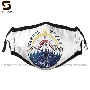 

I Hate Mouth Face Mask Camping Wander Woman Hiking Vintage Facial Mask Kawai Cool with 2 Filters for Adult