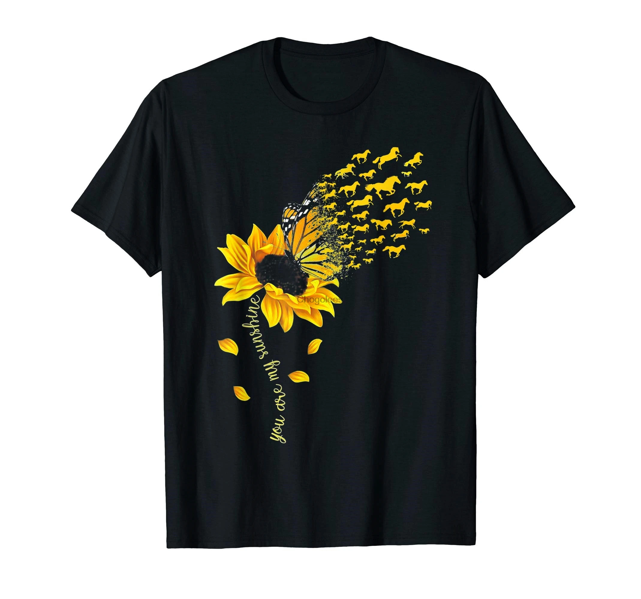 Забавная футболка You are My Sunshine Horse Sunflower | Мужская одежда