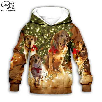 

Kid cute merry christmas dogs 3D print hoodie child baby boy girl clothing autumn Sweatshirt zipper jacket