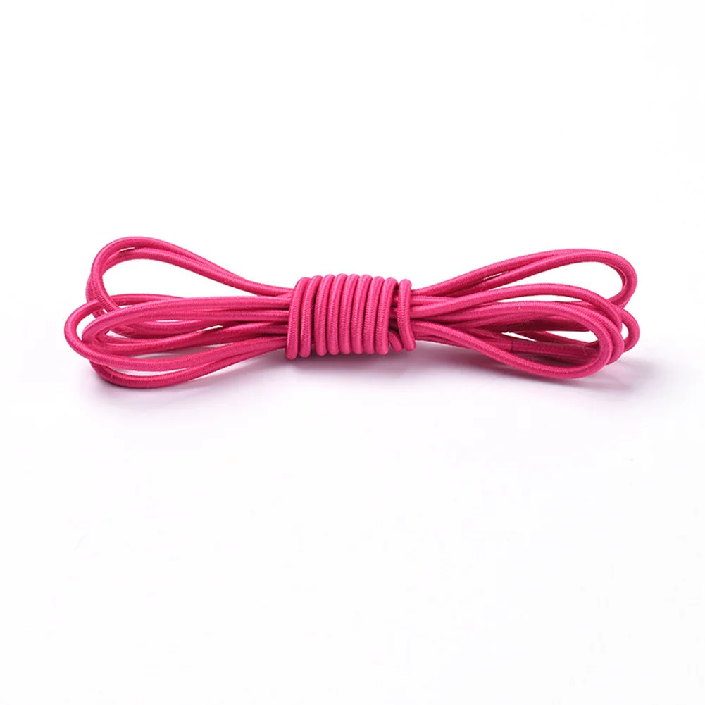 Rose 1 пара эластичные шнурки Стретч Круглый Многоцветный Эластичная лента высокой эластичностью шнурки для обуви - Цвет: Rose