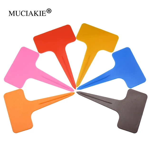 Muciakie 50Db Kertészeti Növény T Alak Vízálló Vastag Címkék Újrahasznosítható Műanyag Virág Bonsai Zöldség Óvoda Jelölők Szerszám - Image 3