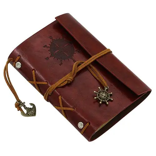 Retro Anchors Faux Leather Cover Notebook Journal Traveler Book Diary Blank Retro Anchors Faux Leather Cover Notebook Journal Traveler Book Diary Blank