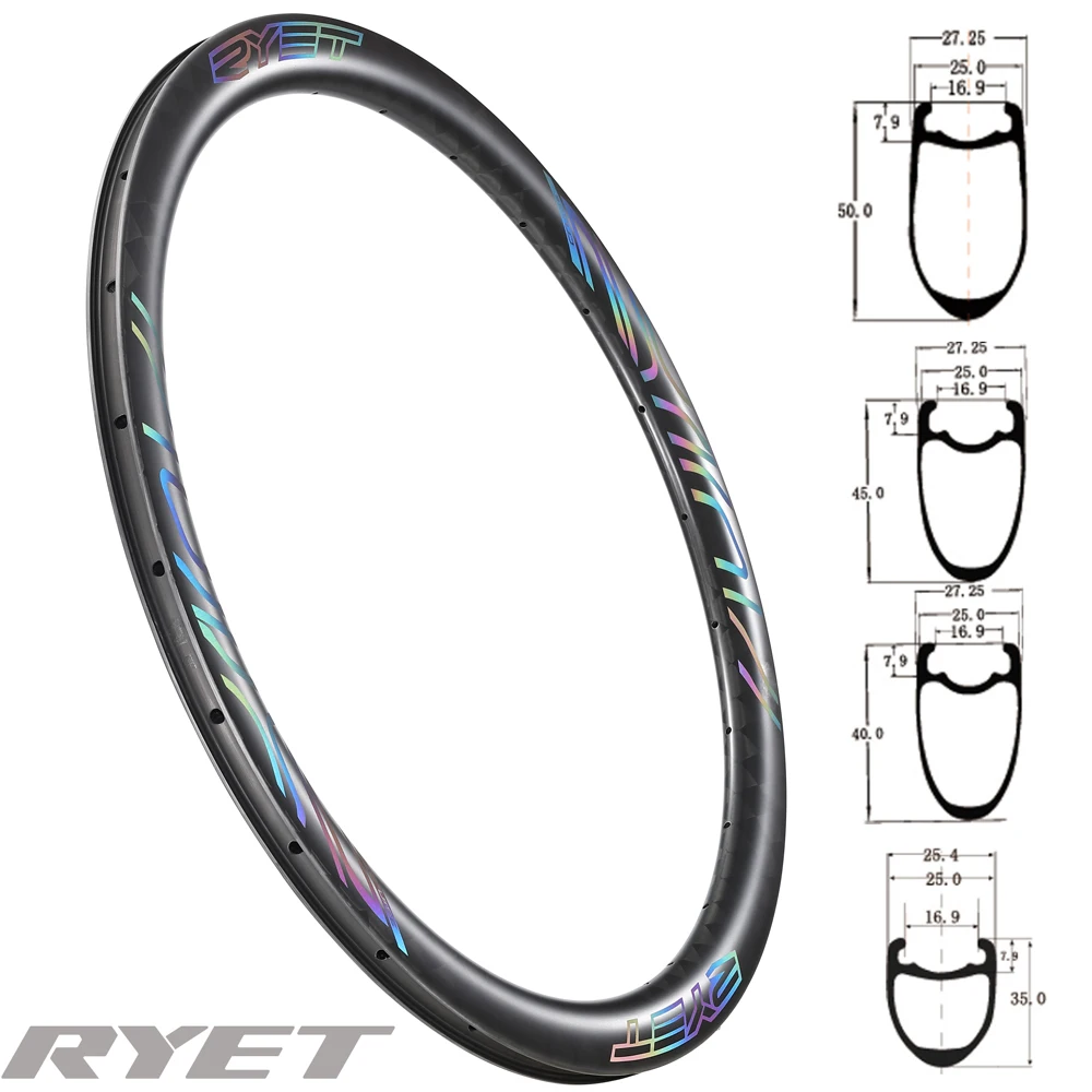 

Bicycle Rim 40mm 45mm 50mm 700C 25mm Width Aero U Shape MTB Rim Tubeless XC 29" Super Light Mountain Rims Carbon MTB Rims