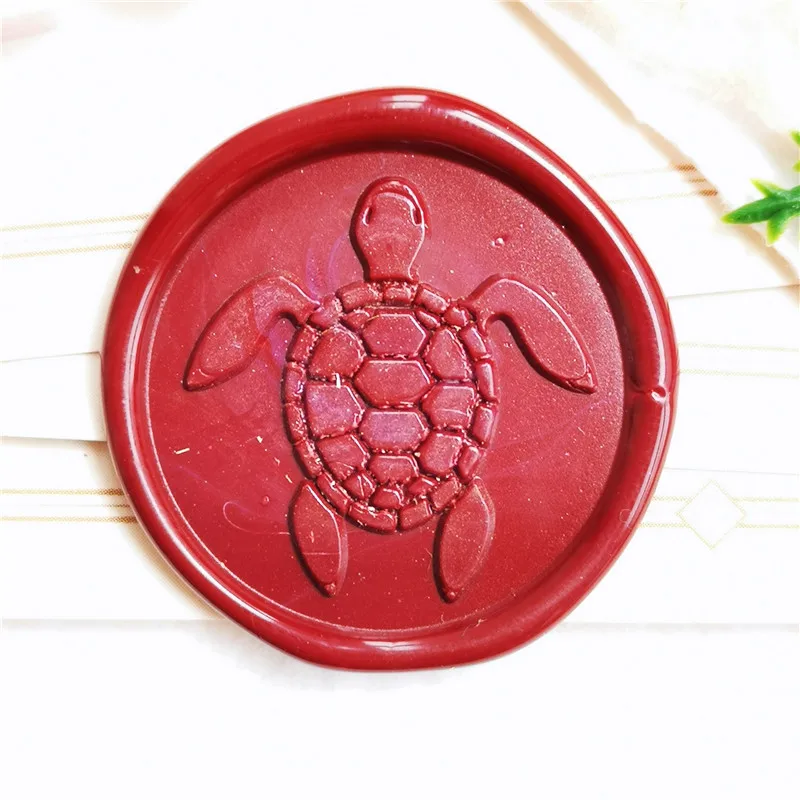 Timbro Sigillo Di Cera Di Tartaruga Marina/Kit Di Sigillatura Di Cera Di Animali Marini/Kit Di Sigillatura Di Cera Di Nozze Di Tartaruga/Set Di Scatol