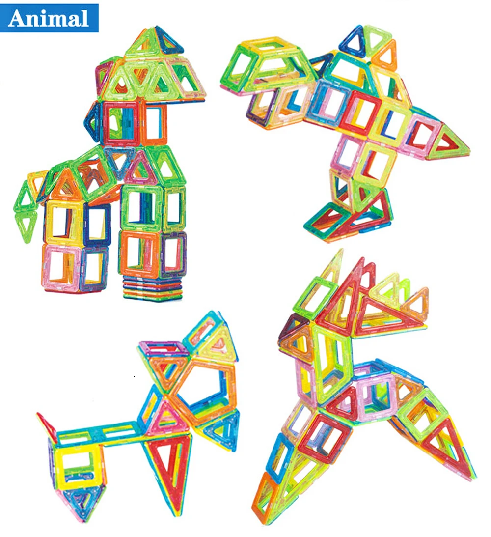 110 шт. магнитные строительные блоки модели и строительные игрушки Магнитный конструктор Развивающие игрушки для детей Подарки