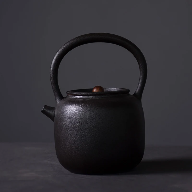 LUWU большие основные характеристики керамики чайные горшки Традиционный китайский кунг-фу Чайники заварочные посуда для напитков 1000 мл - Цвет: Black