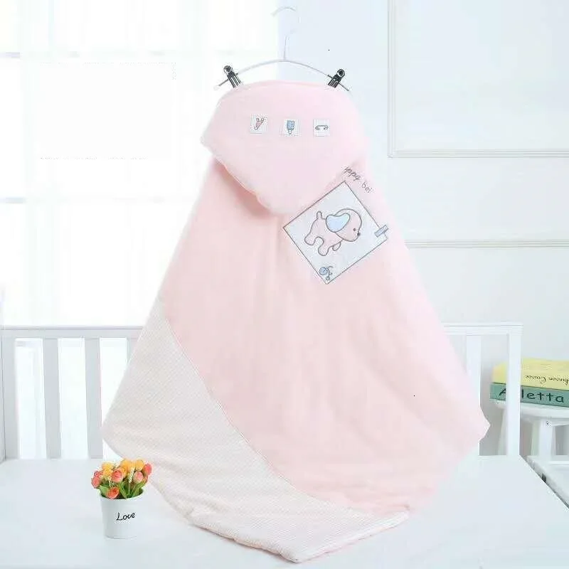Pink Dog Мягкий хлопковый спальный мешок с рисунком для маленьких мальчиков и девочек, пеленальный конверт с акулой, теплое одеяло для новорожденных, спальный мешок для новорожденных - Цвет: Pink Dog