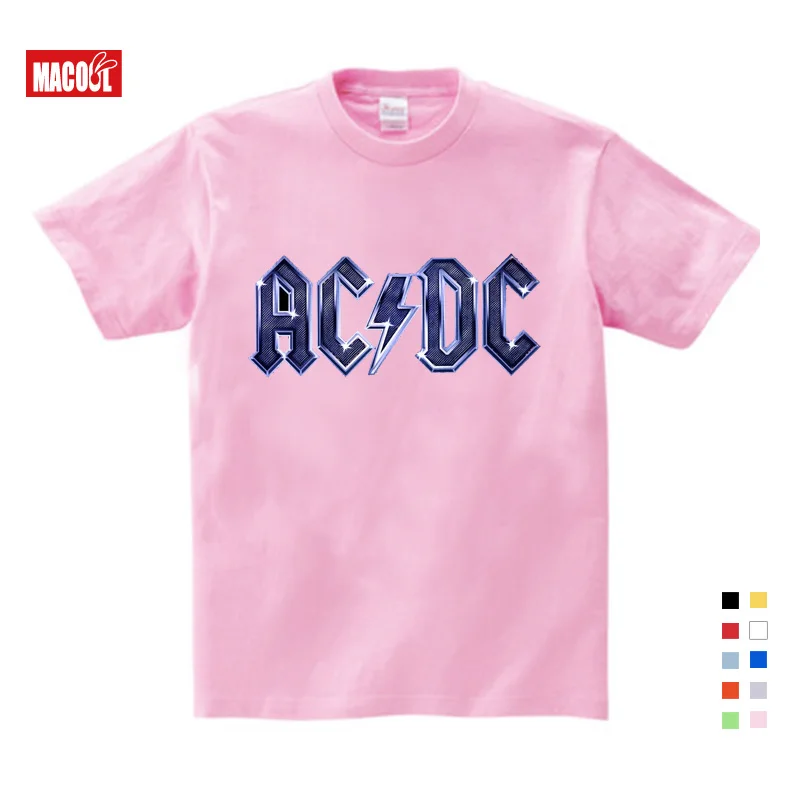 ACDC; модные толстовки с капюшоном для детей; забавная одежда; толстовки с капюшоном в стиле рок; повседневные топы для мальчиков и девочек; одежда для малышей; толстовки - Цвет: Kids T-shirt