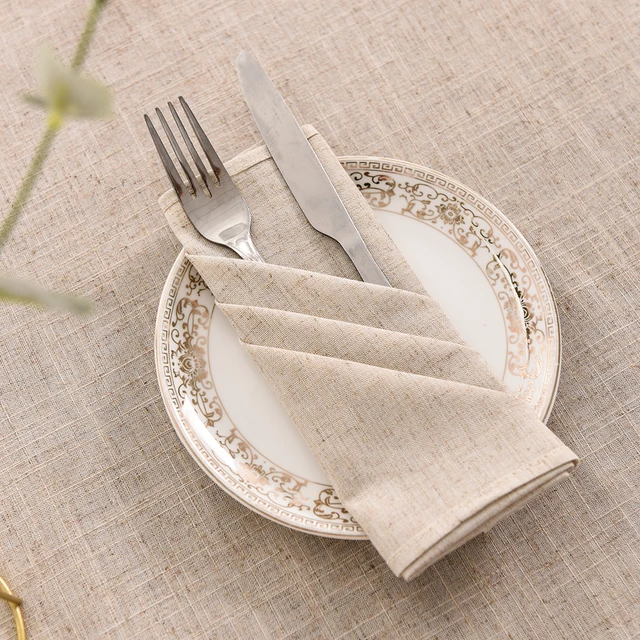 Linen Like Napkins Wedding Reception  Restaurant Napkins Cloth Cotton - 12  Pieces - Aliexpress