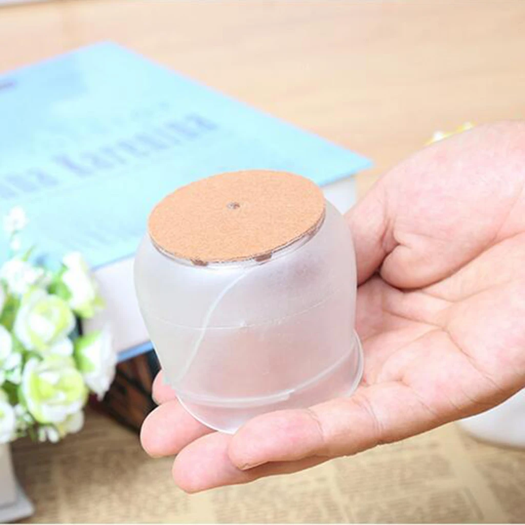 10Pcs Chair Leg Floor Protectors for Chair Legs, Round Silicone Chair Leg Caps Chair Leg Tip, Transparent Clear