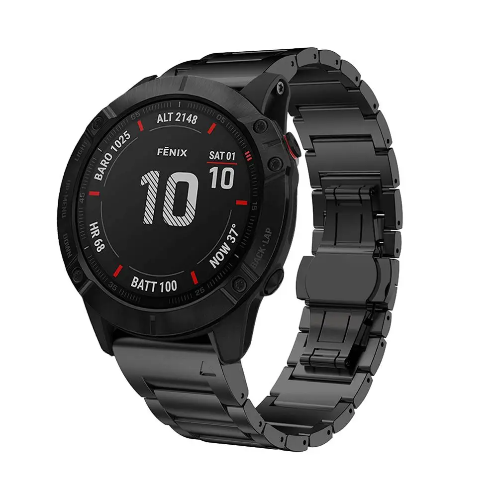 

Suitable For Garmin Fenix 6X/6X Pro 26mm Titanium Alloy Quick Release Three Strap
