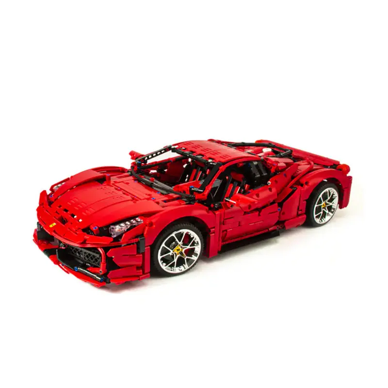 High-Tech 1:8 Ferraried 458 Super Racing Sport Car 10304 Model Building Blocks Bricks Technical Set Furious Gifts Toys For Boys | Игрушки и