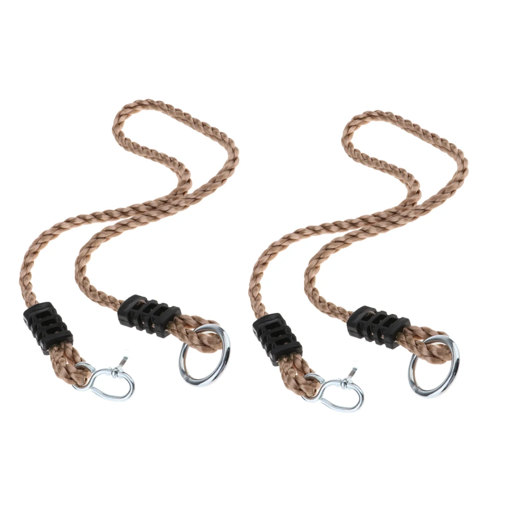 2pcs Length Adjustable Nylon Rope/Hanging Tree Strap for Outdoor Swings/Hammock/Playground Set Accessories - 3ft