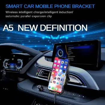 

A5 Automatic Clamping 10W Car Wireless Charger For iPhone Huawei Infrared Induction Qi Wireless Charger Car Phone Holder