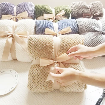 

Spring/Autumn Flannel Blankets Soft Fluffy Thicken Coral Fleece Mink Throw Warm Bed Linens Sofa Cover Bedspread Blankets