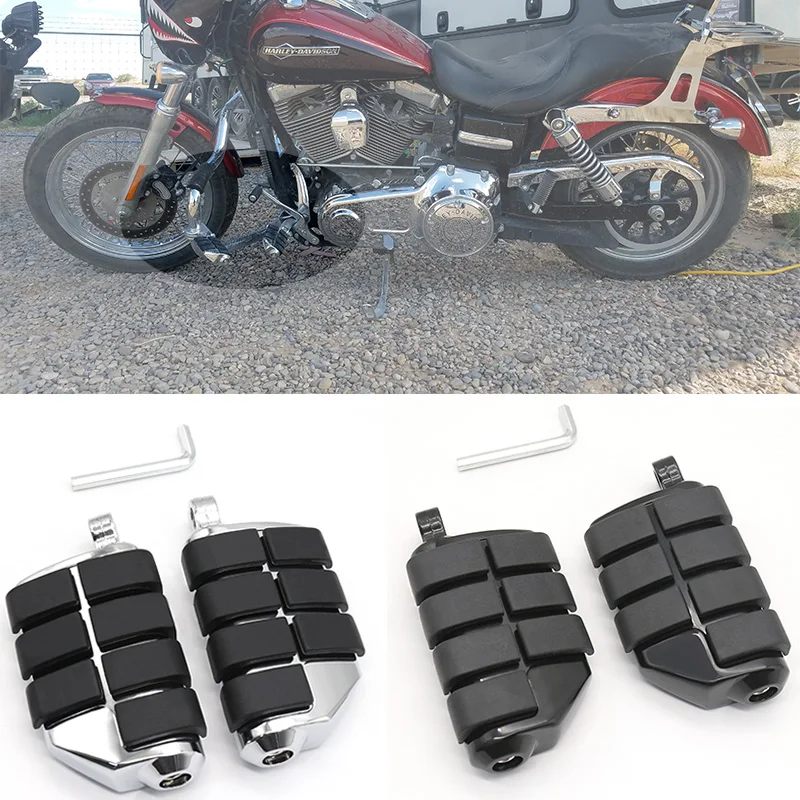 

10mm Pilot Male Mount-Style Footrests Foot pegs Motorcycle Highway Pegs For Harley Touring Street Dyna Softail Sportster