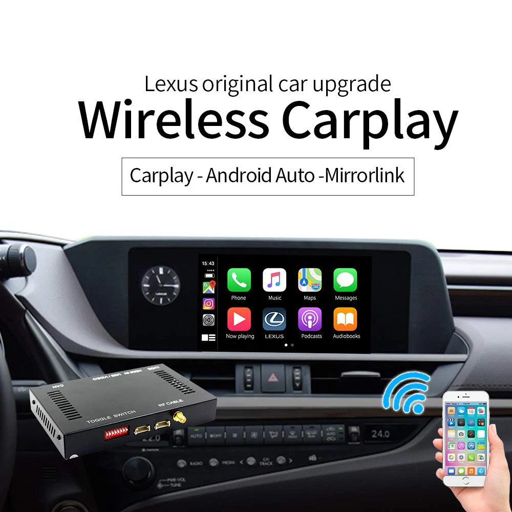 

Wireless CarPlay Android auto for Lexus NX ES US is CT RX GS LS LX LC RC 2014-2019 Multimedia Interface Retrofit Kit