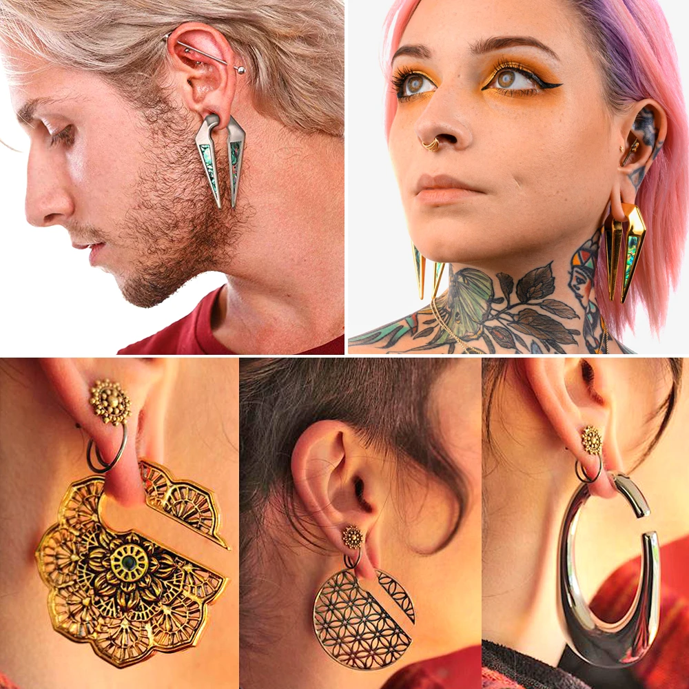 Steel Piercing Body Jewelry Large Gauge Ear Piercing Weight Ears