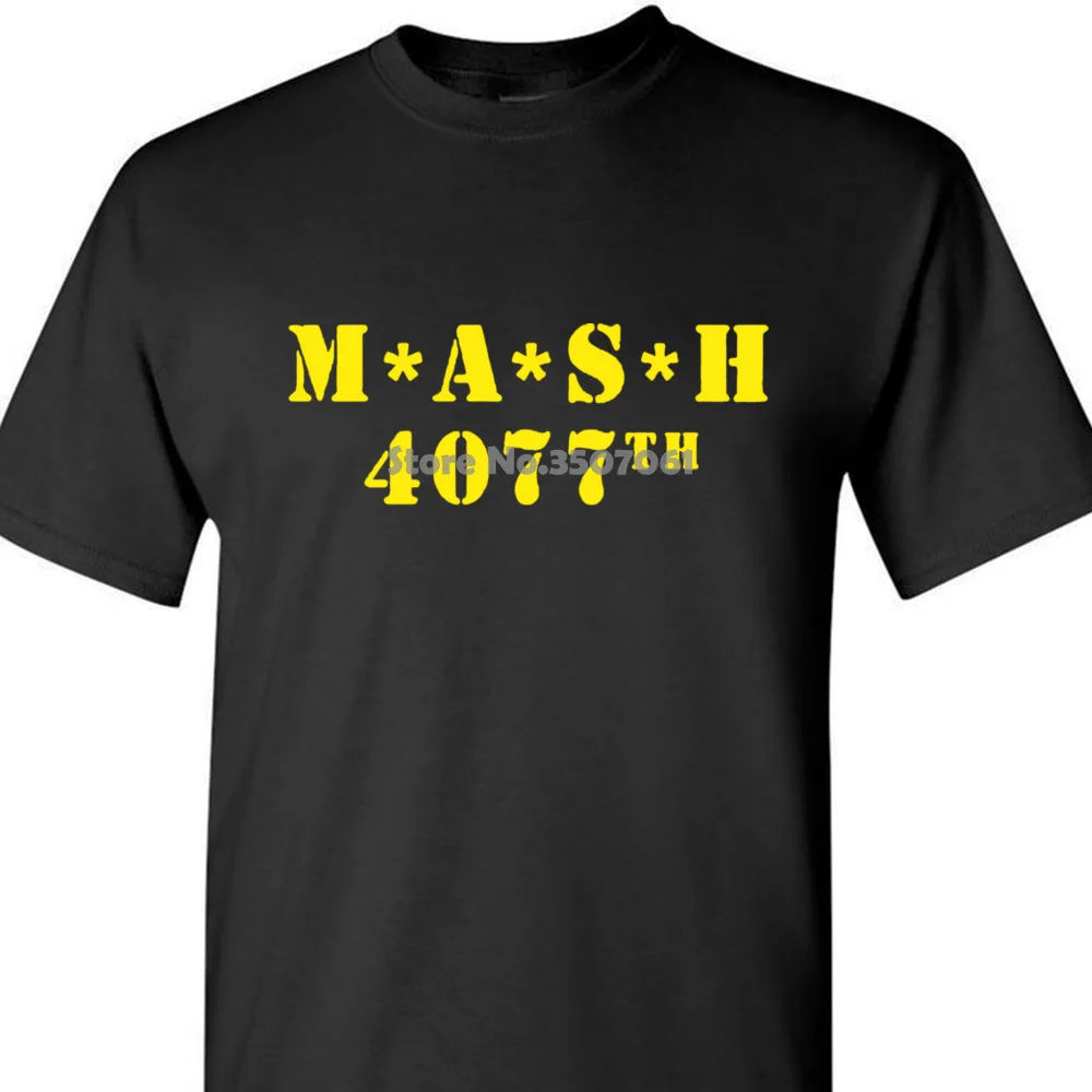 100% Cotton T Shirts Brand Clothing Tops Tees Mash Distressed Logo Green T-shirt Large coat clothes tops |