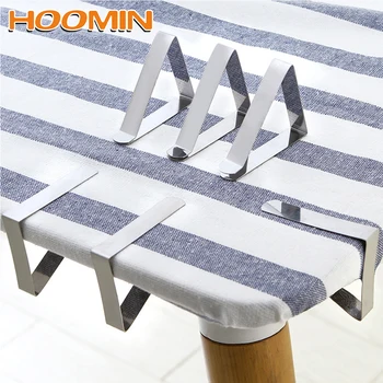 

HOOMIN 6PCS Stainless Steel Table Cloth Clip Desk Table Cloth Tablecloth Cover Clip Clamp Holder For Party Wedding