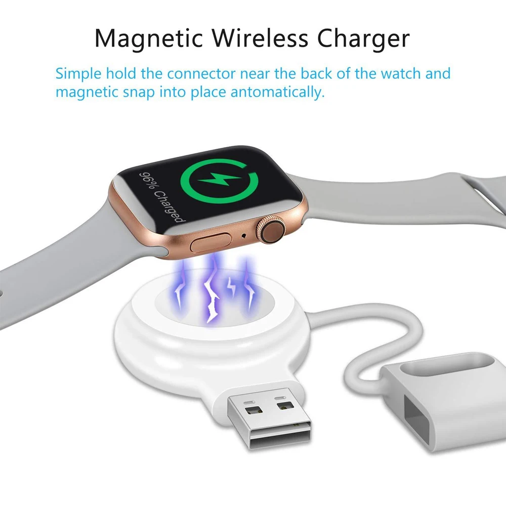 

Portable Wireless Charger For apple watch Series 5 4 3 2 1 44mm/40mm high quality Charging Dock Station stand USB Charger IWatch