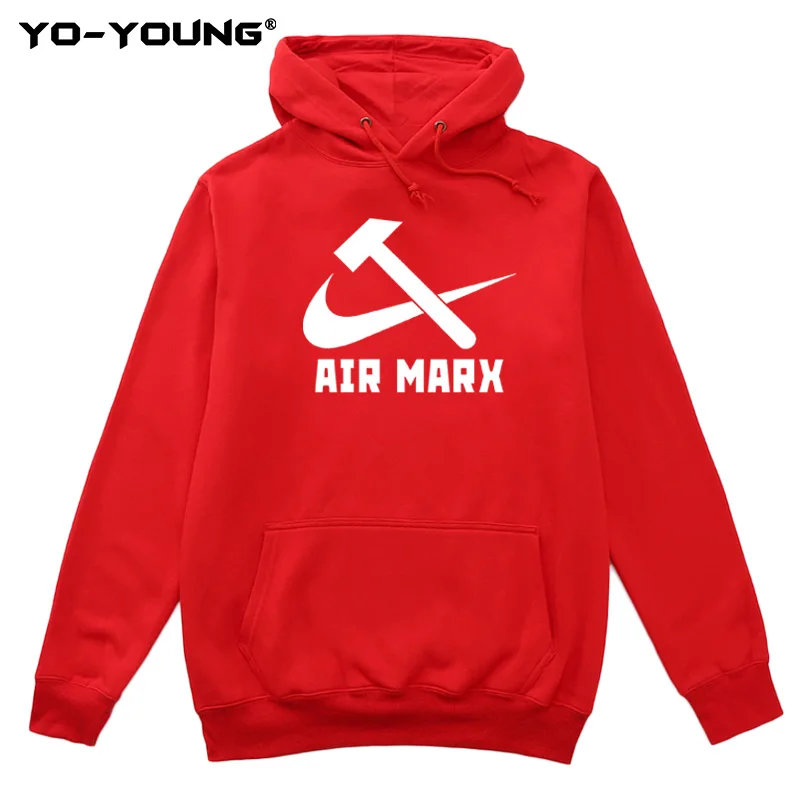 Йо-юношеские Мужские Толстовки, Толстовки, забавные CCCP Air Marx с логотипом, унисекс, повседневные толстовки, уличная одежда, высокое качество, флис внутри