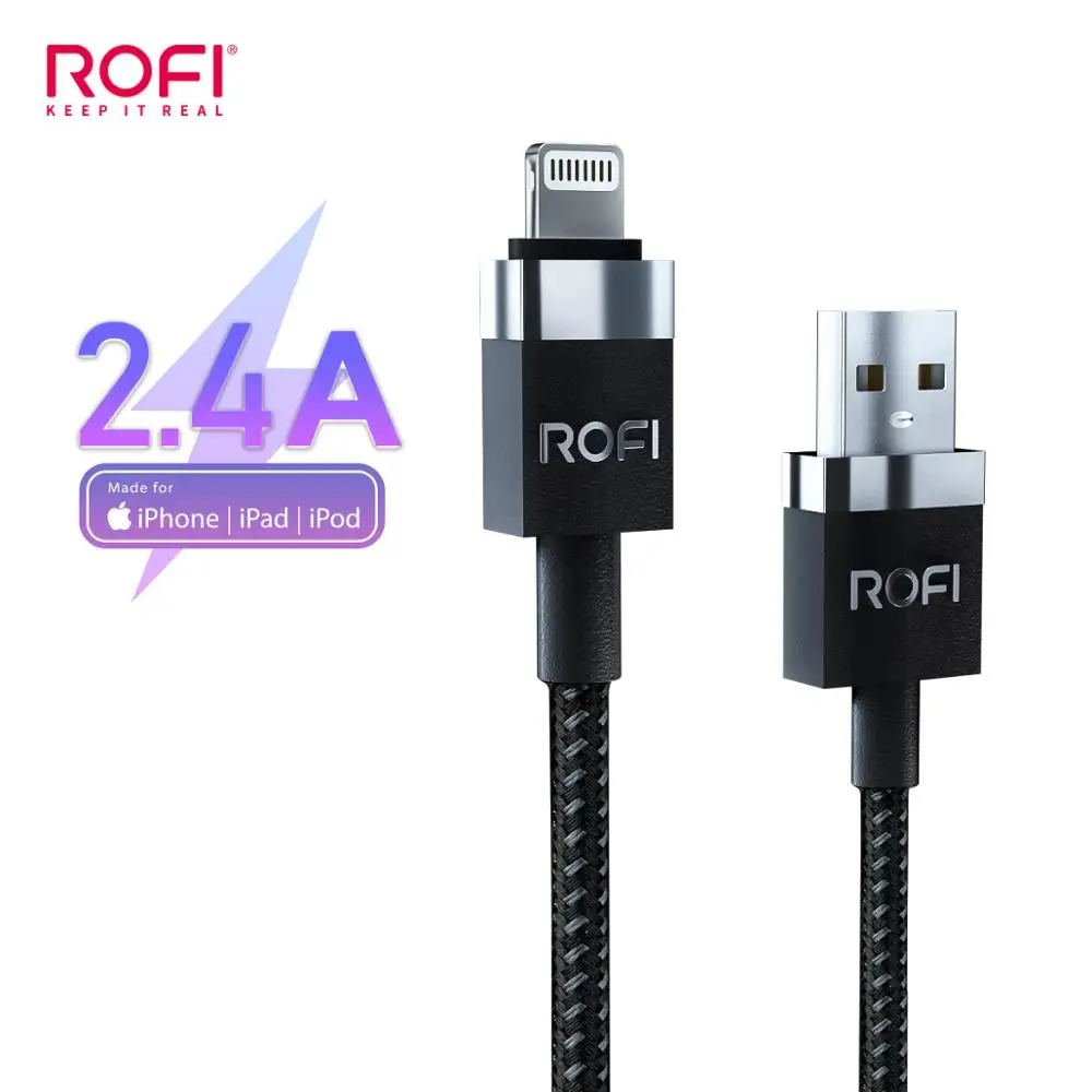 Кабель Lightning ROFI для iphone кабель быстрой зарядки провод iPhone 11 Pro Max USB A к Lightning|Кабели