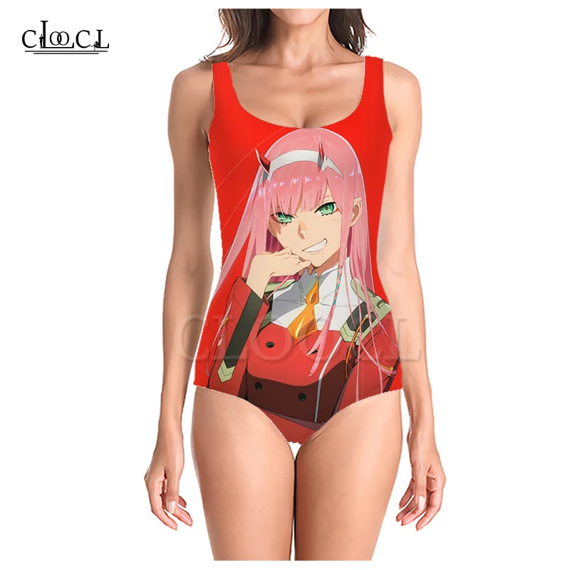 CLOOCL аниме дорогой в Franxx Zero Two 3D принт цельный купальник женский купальный костюм