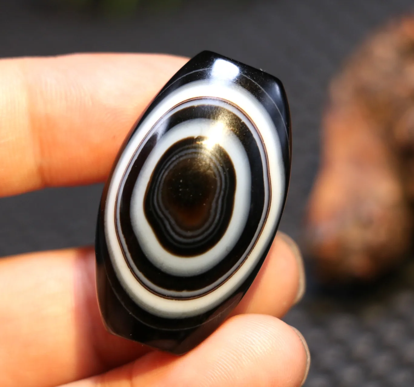 

5A Magic Power Тибетский Агат козий глаз рай глаз бусины дзи гладкая подвеска, амулет LKbrother соусы высшего качества