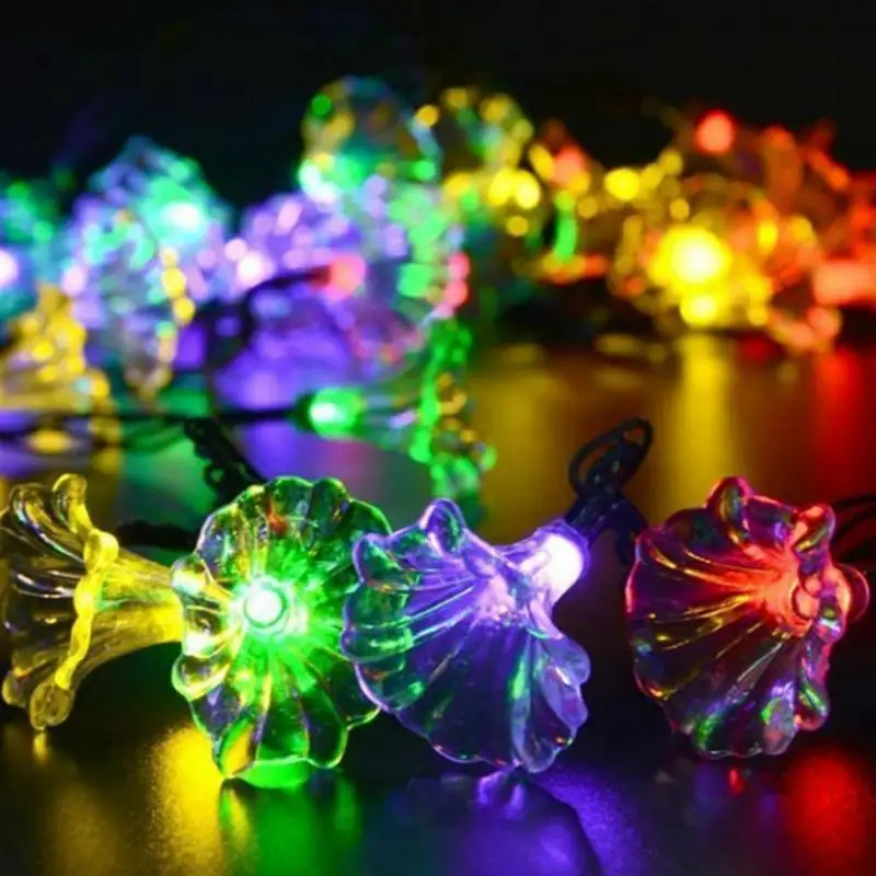 30LED солнечный свет рождества декор 20ft мульти-Цвет “утреннее сияние” моделирование Цвет огни Открытый IP65 Водонепроницаемый