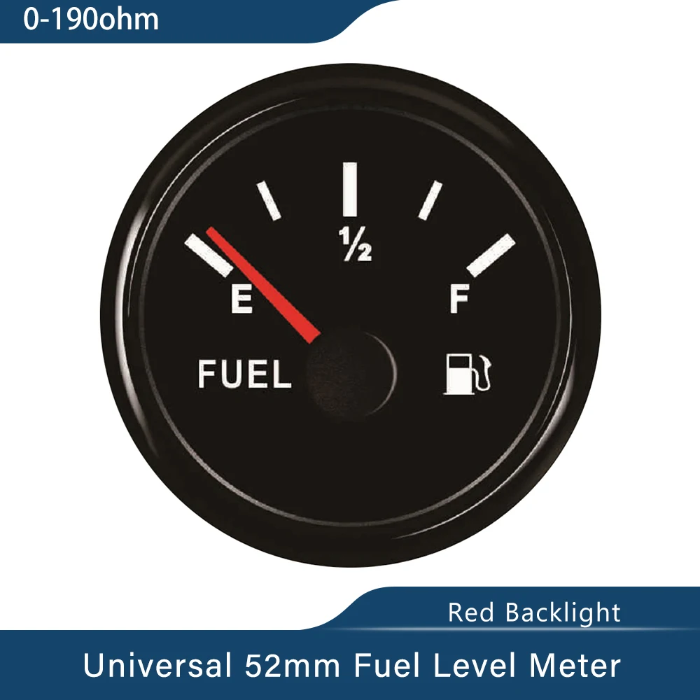 52mm Universal Fuel Level Gauge Meter 0 190ohm 240 33ohm Waterproof And