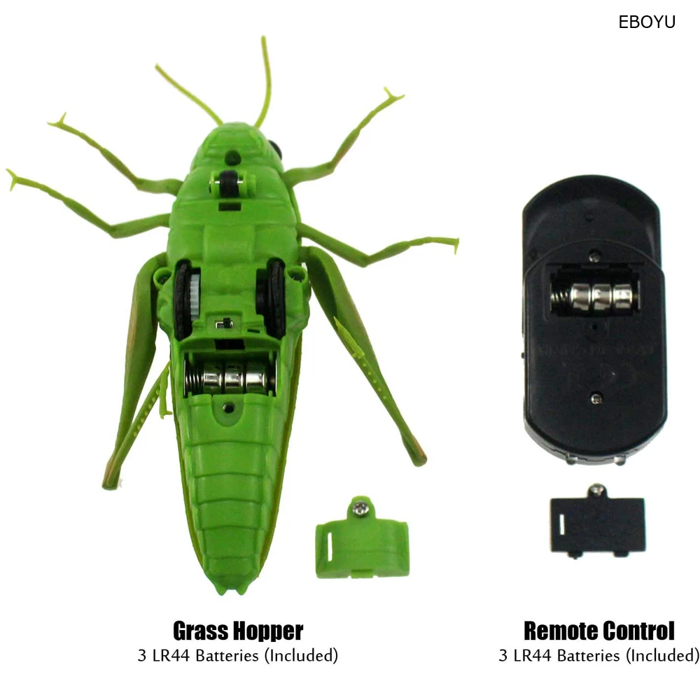 EBOYU RC Grasshopper Remote Control Grass Hopper Animal Toy Electronic Locust Fake Insect Car Vehicle Kids Birthday Gifts 5