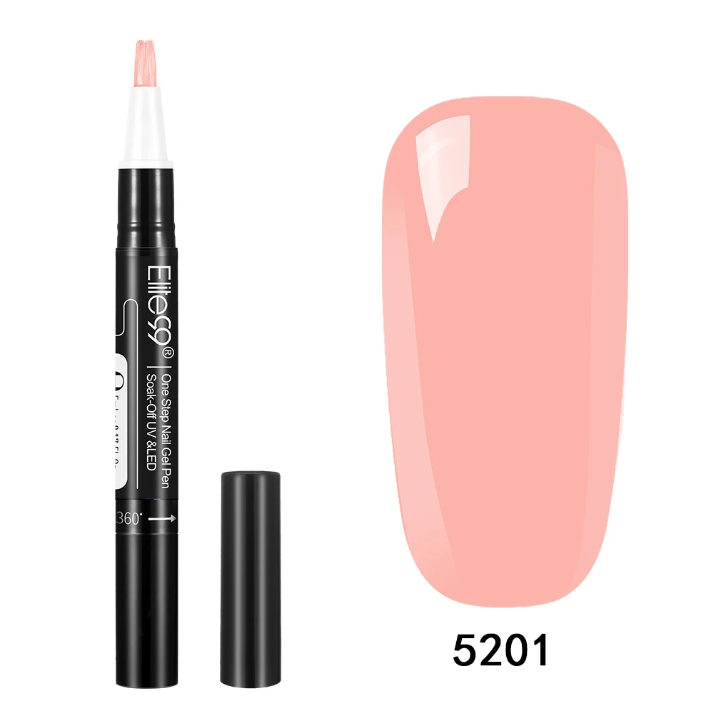 Elite99, 5 мл, ручка для дизайна ногтей, чистый цвет, Гель-лак, карандаш, впитываемый, один шаг, гелевая ручка для ногтей, простая в использовании, УФ-лак для ногтей - Color: 5201