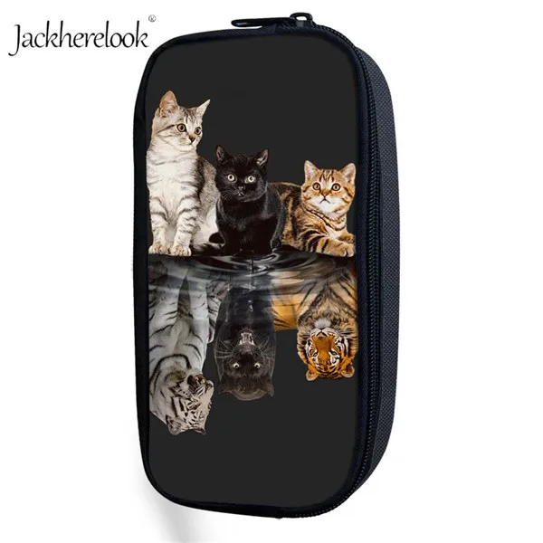 Jackhereook кошка отражение тигр печати детские школьные сумки для учеников начальной школы большие повседневные Рюкзаки на плечо Mochilas - Цвет: HK855K
