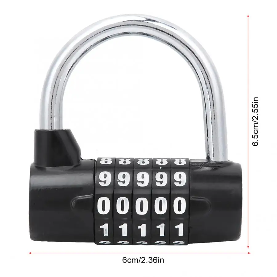 Замок с паролем цинковый сплав 5 цифр кодовый замок противоугонные замки для