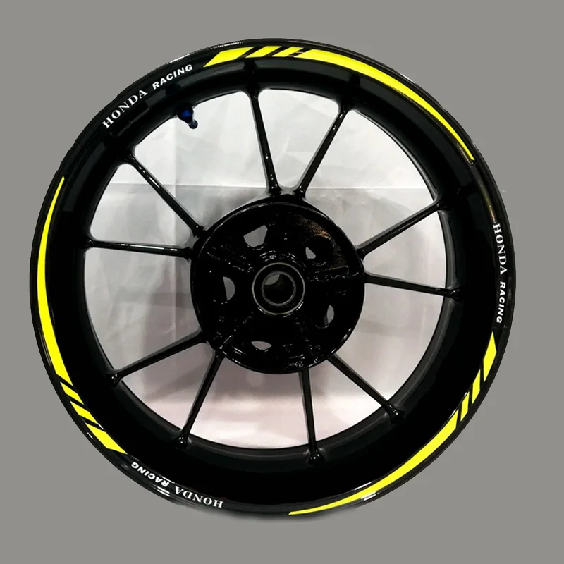 Для honda cbr10001000rr 600600r 300R CBR650F мотоциклетные наклейки на колеса Водонепроницаемый Светоотражающие накладки для обода спереди и сзади на заказ внутренний обод