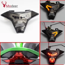 For KAWASAKI Z1000, ZX10R ZX-10R NINJA Motorcycle Integrated LED Tail Light Brake Turn signal Blinker Lamp Smoke