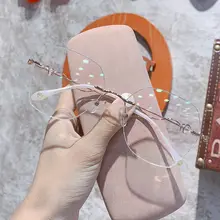  rimless myopia glasses DIA trimming without frame Customized myopia glasses Da Kuang online celebrity glasses 