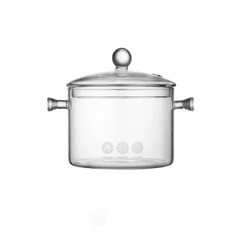 

Household Gas With Cover In Stew Bowl And Bowl Of Double Ear Transparent Glass Stew With High Temperature Resistance And Open Fi