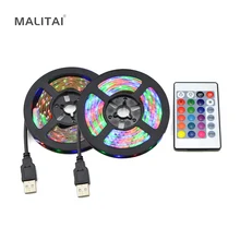 USB СВЕТОДИОДНЫЙ светильник лента DC5V 2835 RGB праздничное украшение USB СВЕТОДИОДНЫЙ светильник лента для телевизора компьютерная тыловая подсветка 1 м 2 м 3 м 4 м