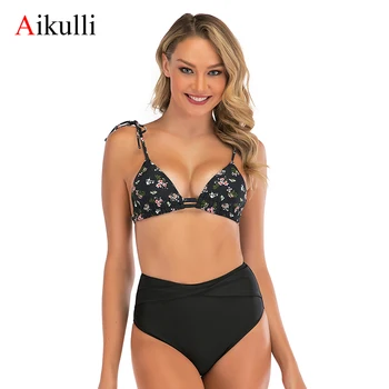 

Aikulli Swimwear Women Floral Bikini 2020 Sexy Bikini Push Up Print Bathing Suits Women Swimsuit Beachwear Swiming Suit Bikinis