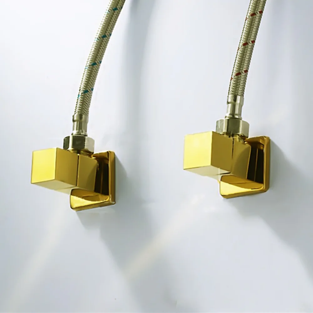 Brass Titanium g1/2 Toilet Flush Angle Valve for Bathroom