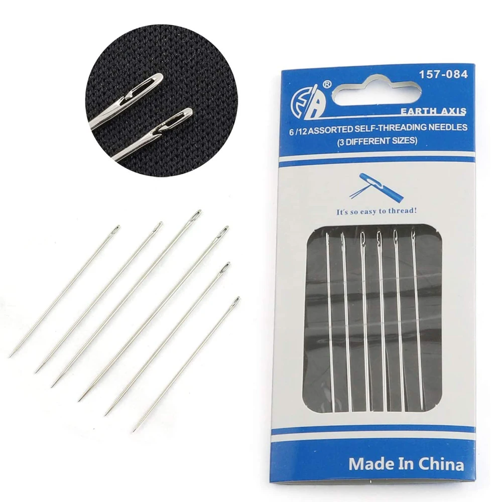 

6pc/pack Needleless Sewing Needle Blind Multi-size Needles for DIY Hand Knitted Embroidery Sewing Tools