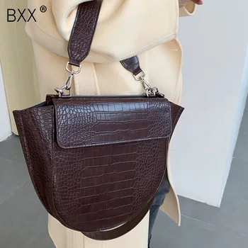 

[BXX] Crocodile Pattern PU Leather Crossbody Bags For Women 2020 High Capacity Shoulder Messenger Bag Female Handbags HL136