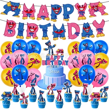 Hot Huggy Wuggy Poppy Playtime Game Party Decoration zestaw zabawek Anime Huggy Wuggy Ballon Toy Peluche zabawki prezentowe dla dzieci urodziny tanie i dobre opinie TAKARA TOMY latex CN (pochodzenie) 13-24m 25-36m 4-6y 7-12y 12 + y 18 + Unisex Film i telewizja birthday toy set